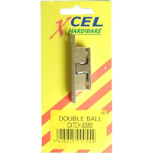 Xcel Double Ball Catch - Brass 60mm Carded