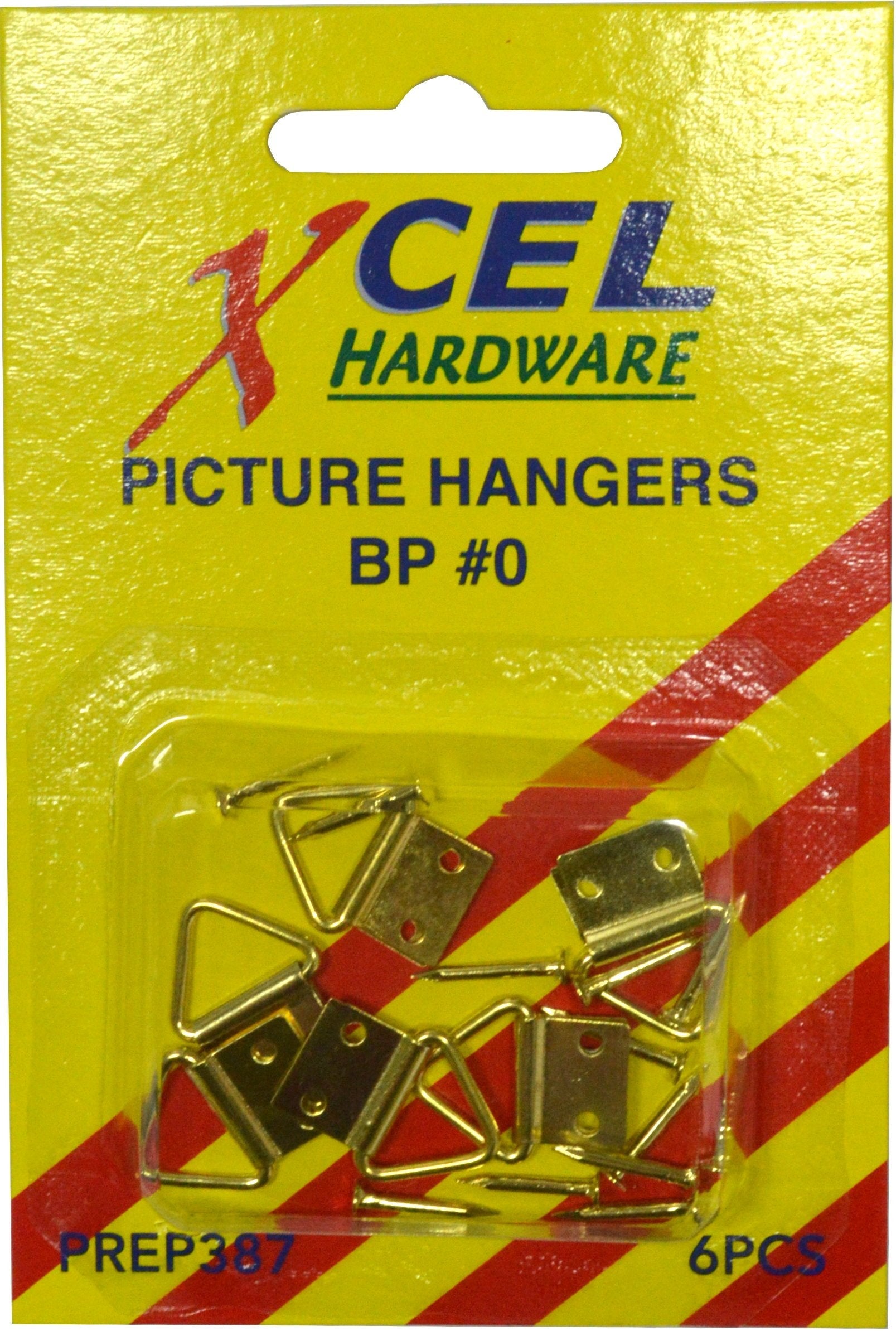 Xcel Picture Hanging Tabs 6-pce #0 Carded