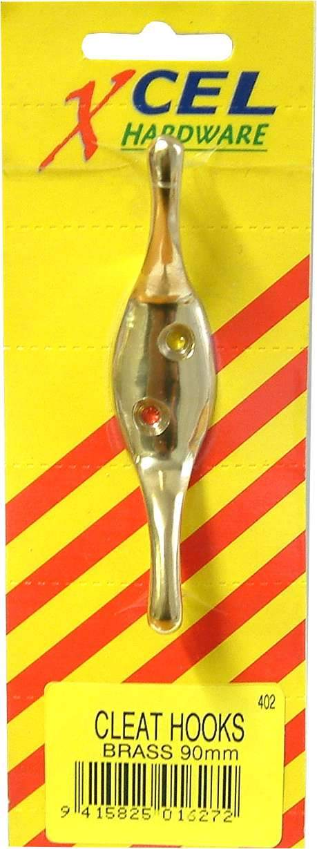 Xcel Cleat Hook - Brass 50mm Carded