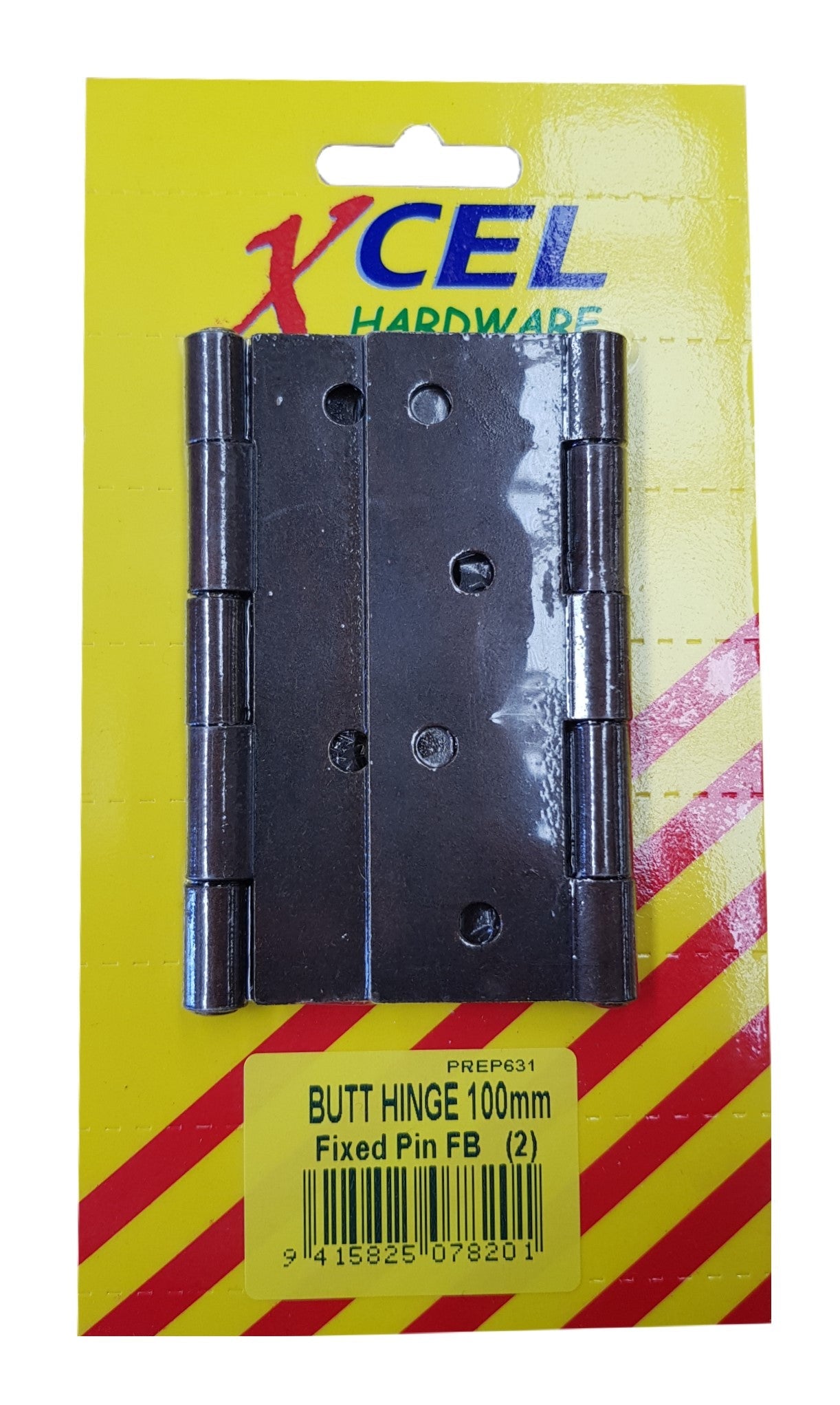 Xcel Butt Hinges - FB Fixed Pin 2-pce 100mm Carded