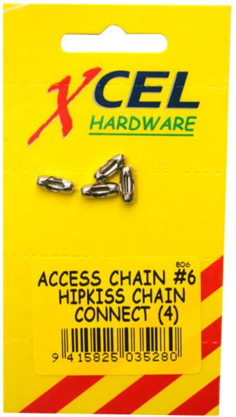 Xcel Ball Chain Connectors CP 4-pce #6 Carded