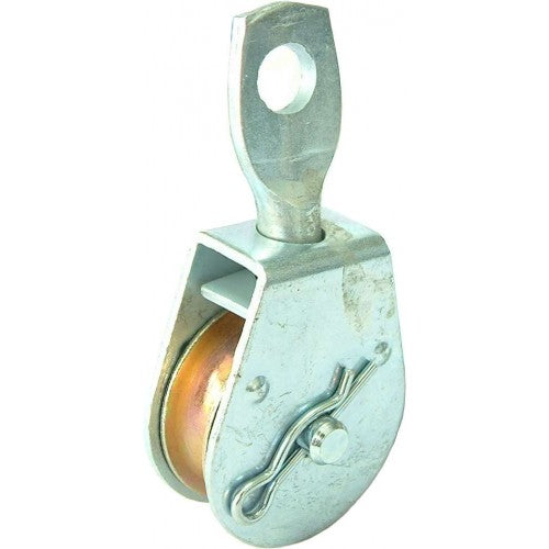 Xcel Pulley Block Steel Body Galvanised with Swivel Eye 65mm