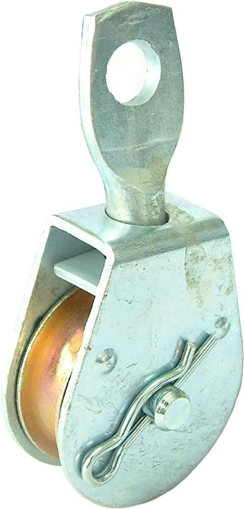 Xcel Pulley Block Steel Body Galvanised with Swivel Eye 40mm