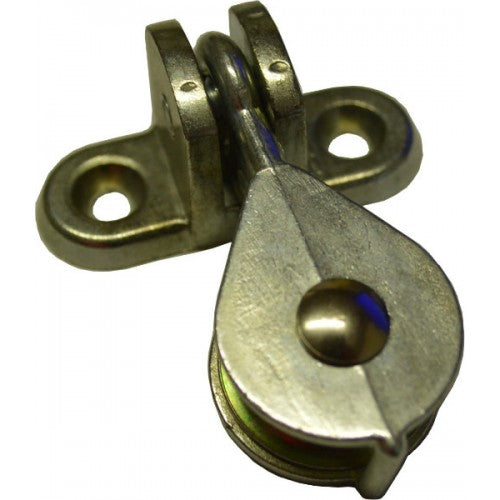 Moss Awning Pulley Alloy Single with Bracket 25mm