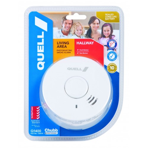 Quell Smoke Alarm - Photoelectric 10-Year Battery with Hush Button