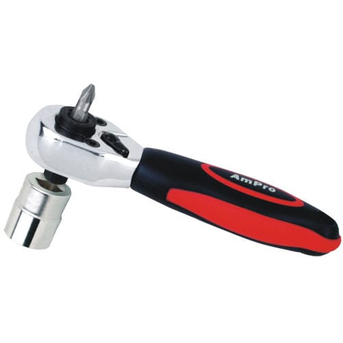 AmPro Mini Ratchet & Bit Driver 2-in-1 1/4 in Dr