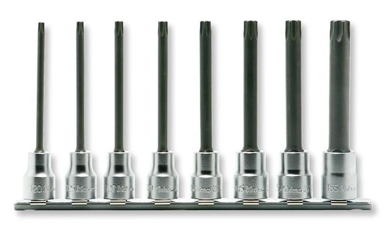 Koken RS3025-100 Torx Bit Socket Set On Rail 8pc 3/8 in Dr T20-T55