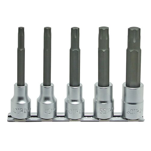 Koken RS4025/5IP Torx Plus Bit Socket Set on Rail 5pc 1/2 in Dr 40IP-60IP 100mm