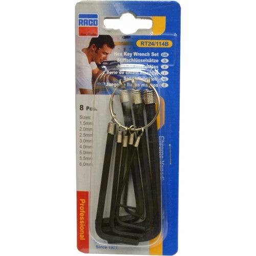 Raco Hex Key Set - Metric #RT24/114B 8-pce