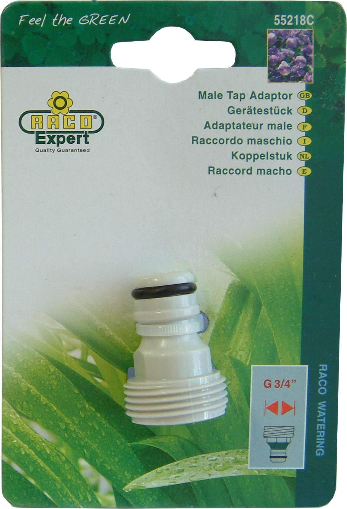 Raco Hose Male Adaptor - Plastic Carded #RT55/218C 3/4