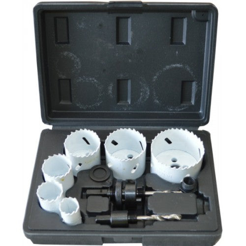 Kema Hole Saw Set Plumbers Bi-Metal 9-pce 22mm-64mm