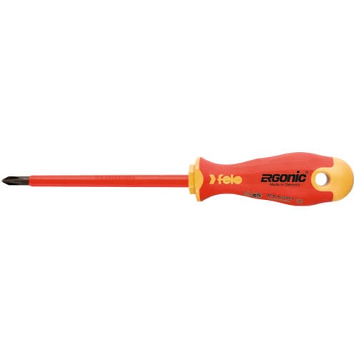 Felo 419 Ergonic Screwdriver Square #2 x 100mm insulated Hardened Tip