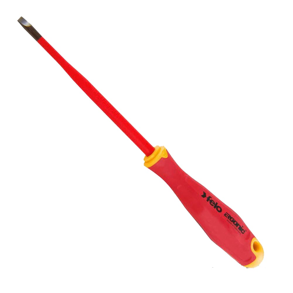 Felo 413 Ergonic E-slim Screwdriver Flat 3.0 x 0.5 x 100mm insulated Hardened Tip