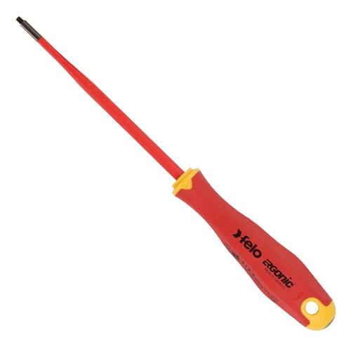 Felo 419 Ergonic E-slim Screwdriver Square #1 x 100mm insulated Hardened Tip