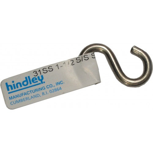 Hindley S-Hook - Stainless Steel #31SS 5mm x 38mm Tagged