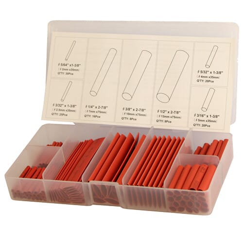 Upgrade TS127 Heat Shrink Tubing Set Red 127pc