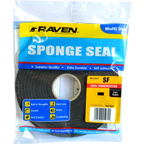 Raven Spongeseal Raven Black 5966 19 x 10mm x2.5m