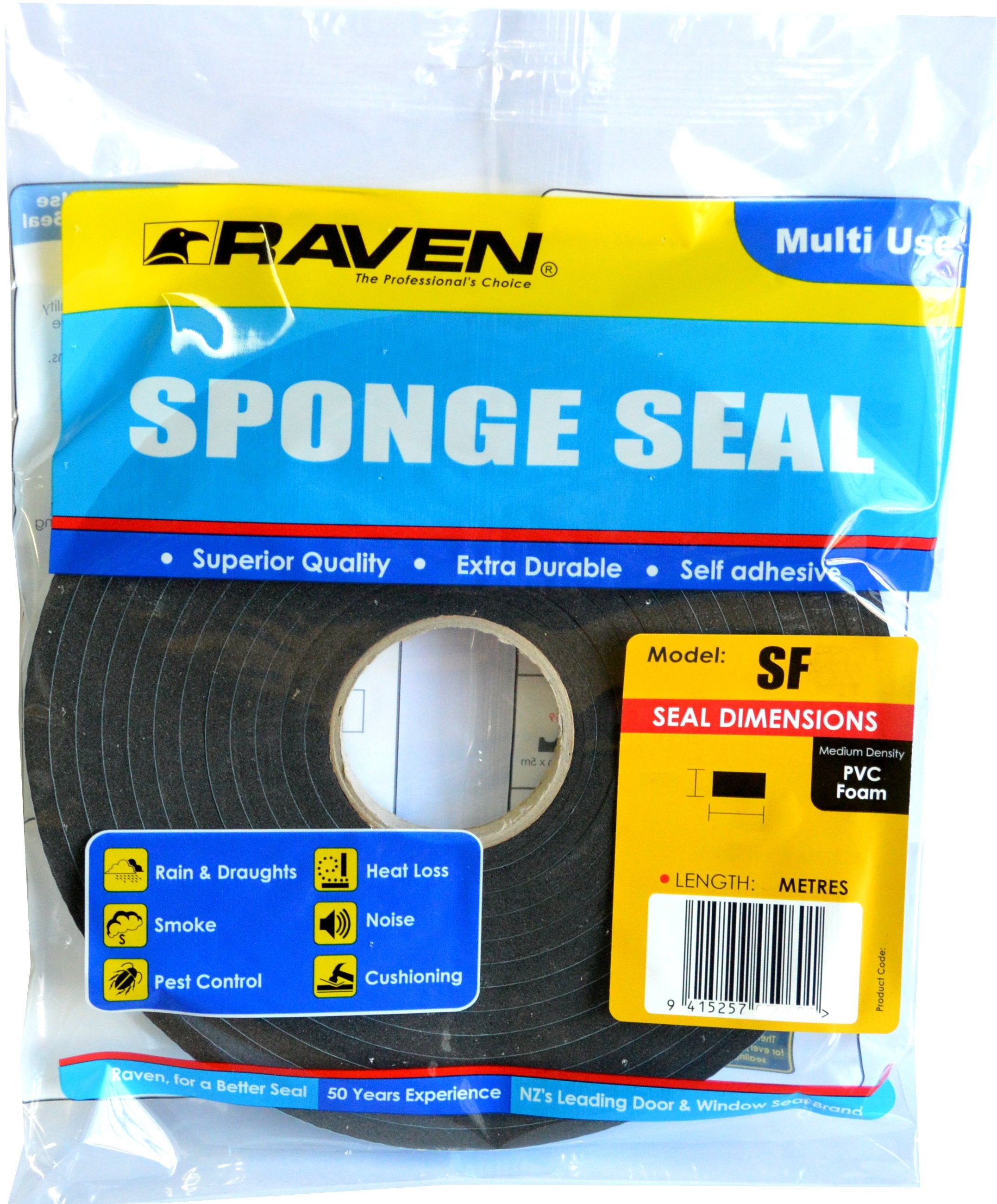 Raven Spongeseal Raven Black 5960 12 x 6mm x 5m