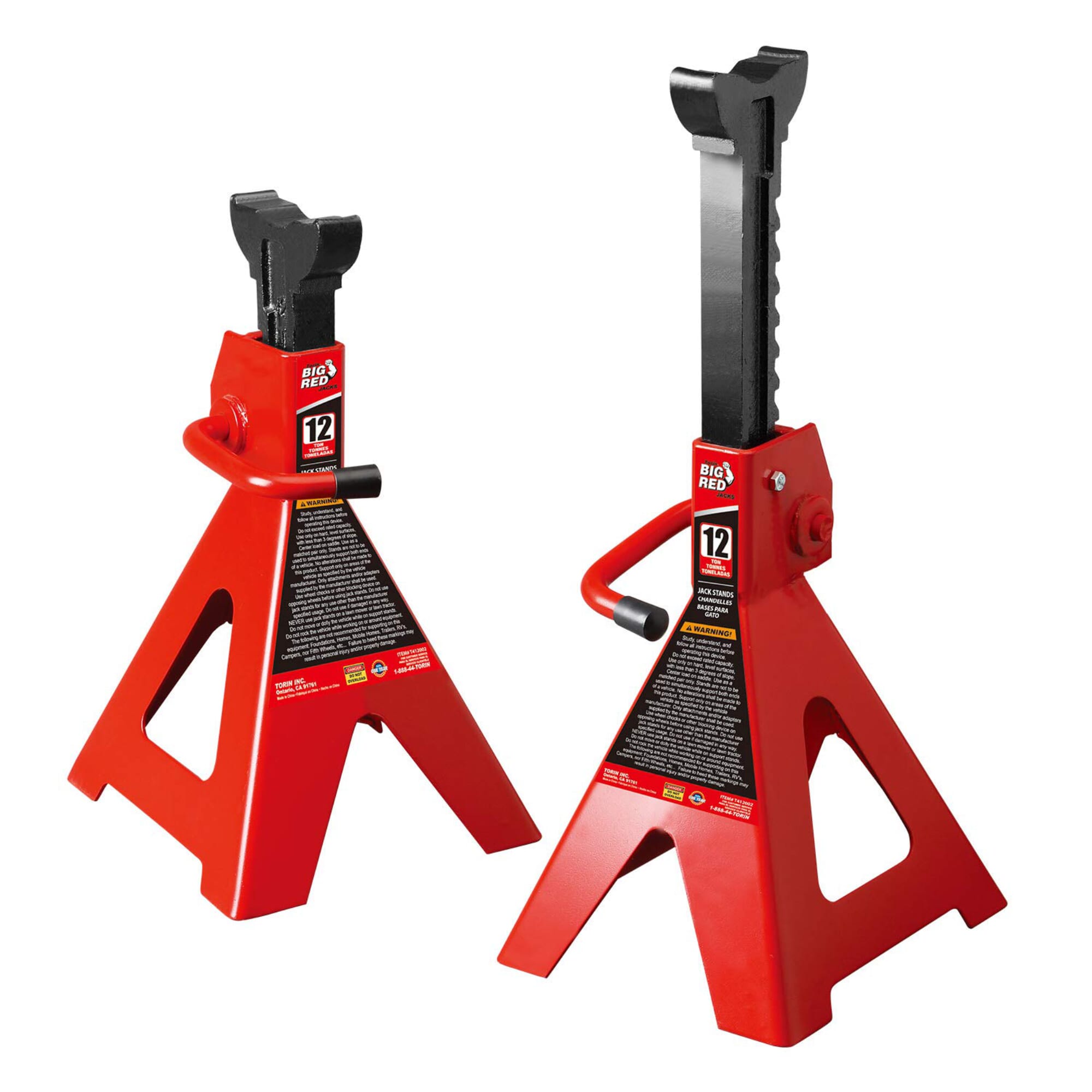 Torin - Big Red T412002 Axle Stand 1Pr 12 Ton