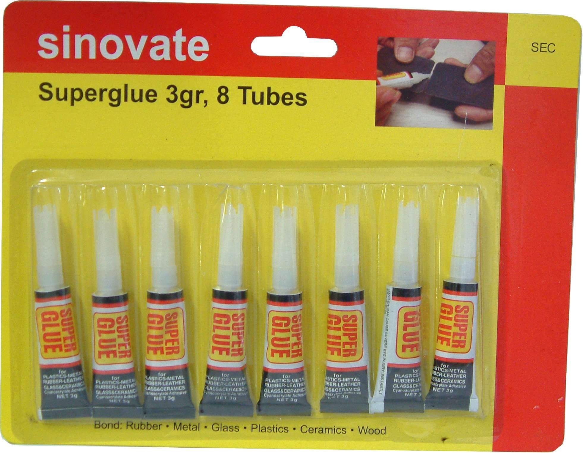 Sinovate Superglue 8-pce per card 3gm