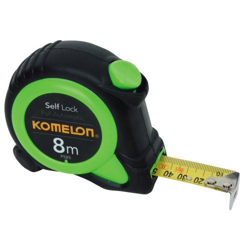 Komelon 8Mx25mm Green Full Auto Self Lock Pocket Tape Psg85