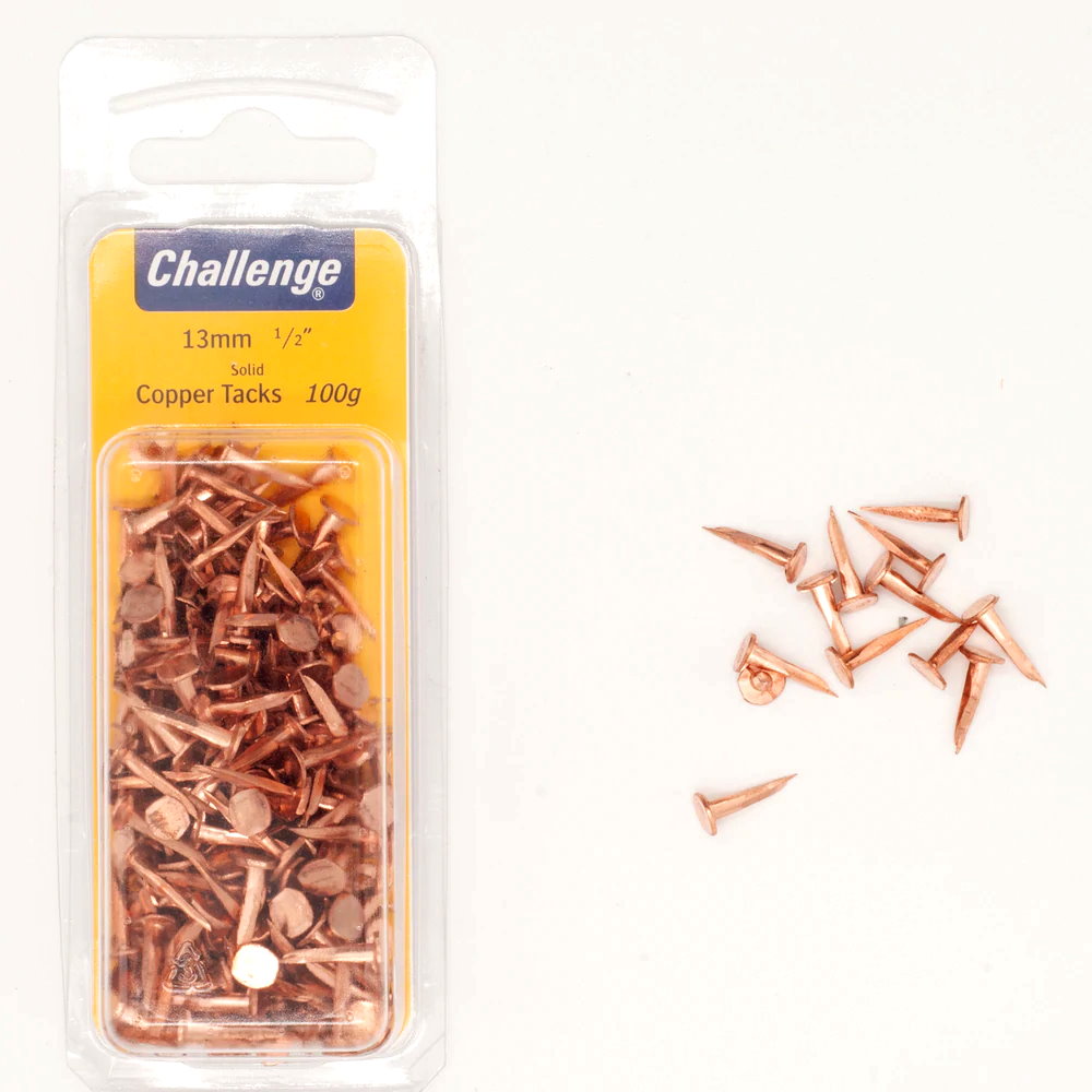 Challenge Copper Tacks - 100gm Blister Pack 13mm