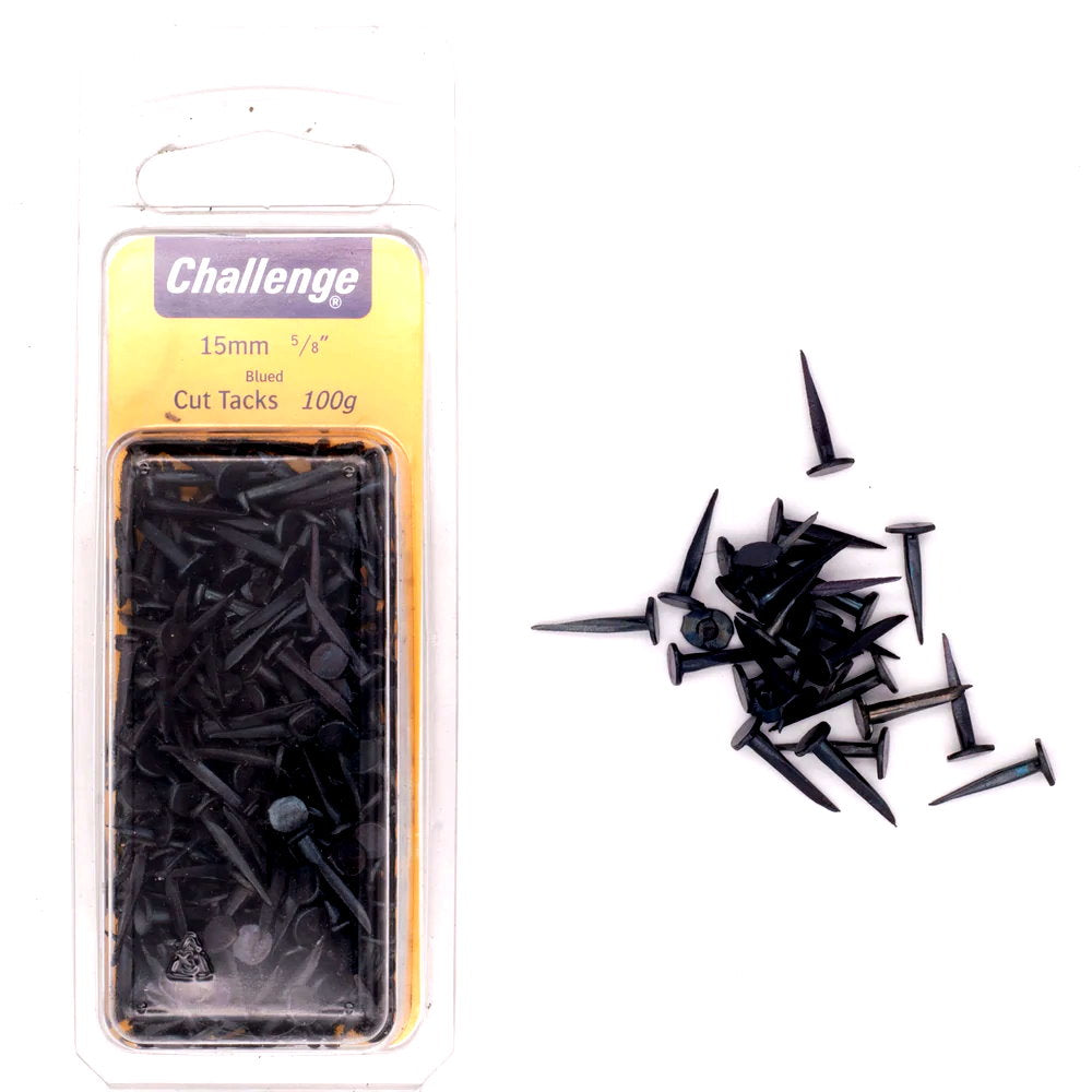 Challenge Blued Tacks - 100gm Blister Pack 15mm