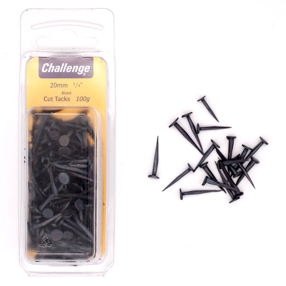 Challenge Blued Tacks - 100gm Blister Pack 20mm