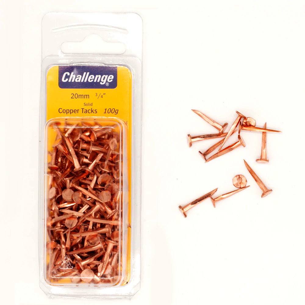 Challenge Copper Tacks - 100gm Blister Pack 20mm