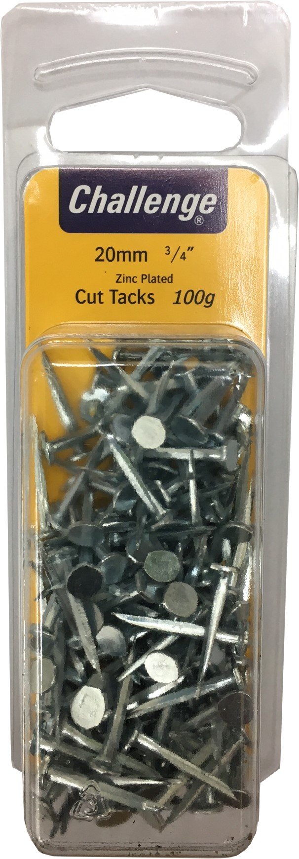 Challenge Zinc Tacks - 100gm Pack 20mm