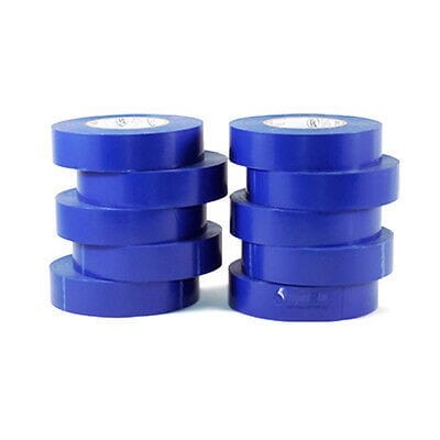 Upgrade PVC insulation Tape 20metre x 18mm Blue Packet Of 10