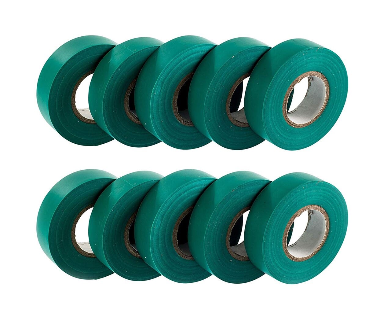 Upgrade PVC insulation Tape 20metre x 18mm Green Packet Of 10