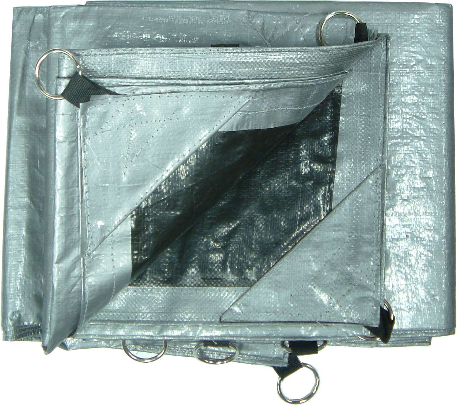 Xcel Tarpaulin - Heavy Duty Silver with O-Ring Eyelets 3m x 3.6m