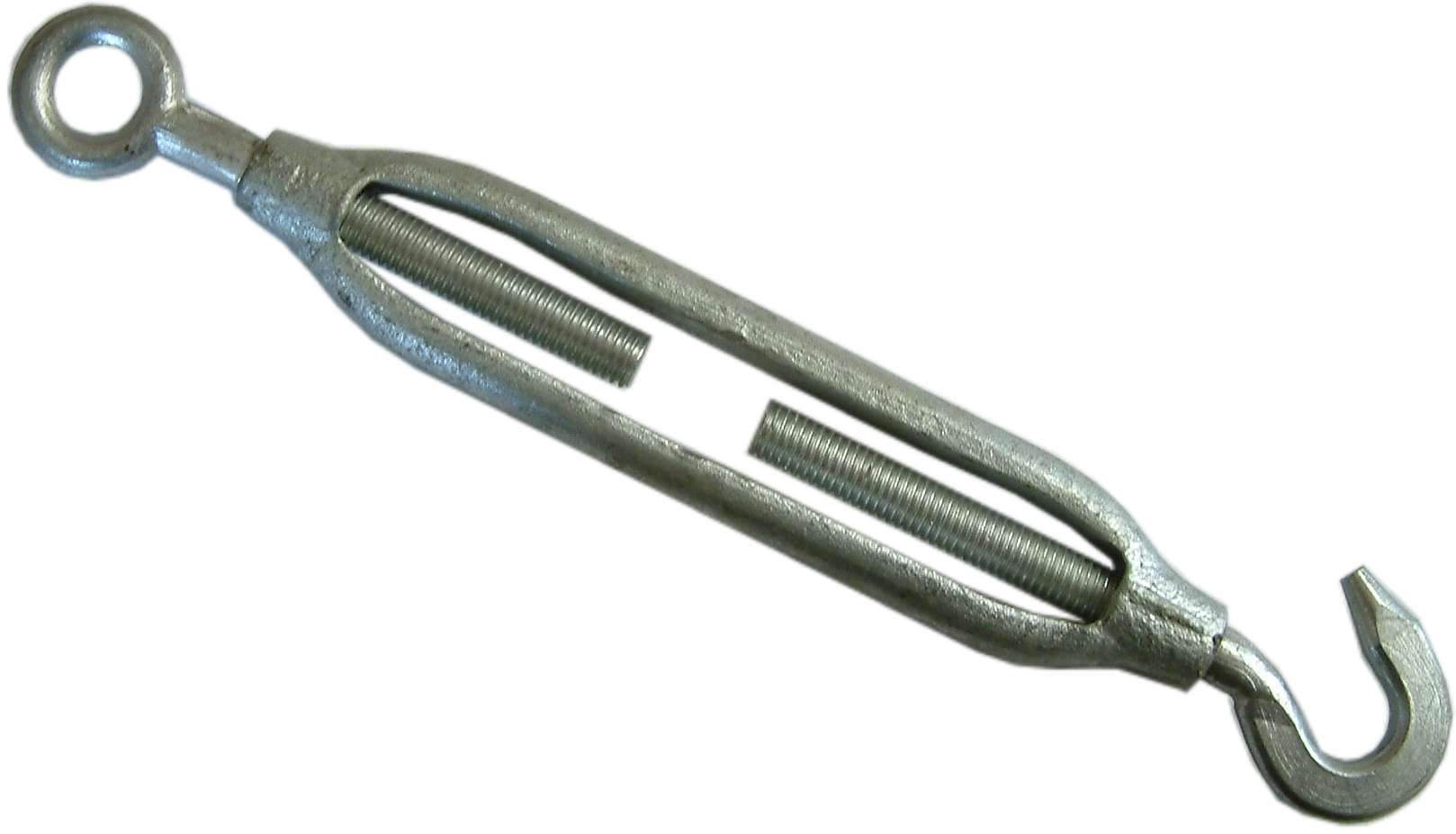 Xcel Turnbuckle Open Body Galvanised Hook & Eye 12mm