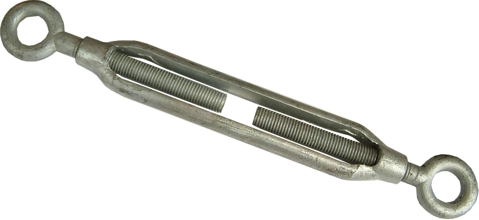 Xcel Turnbuckle Open Body Galvanised Eye & Eye 6mm