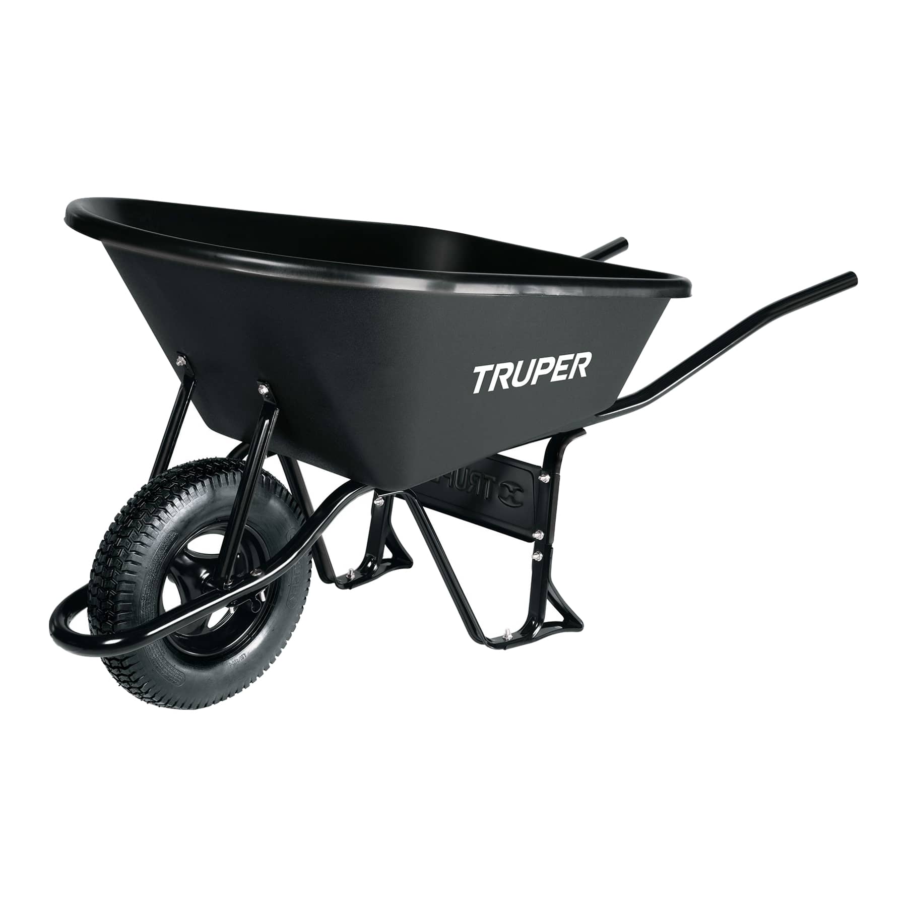 Truper Wheelbarrow HD Poly Tray 120 Litre Capacity