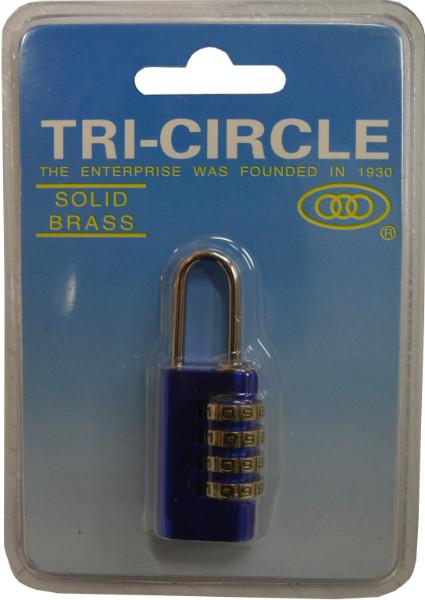 Tri-Circle Suitcase Padlock - Alloy Body 4-Row Combination 21mm