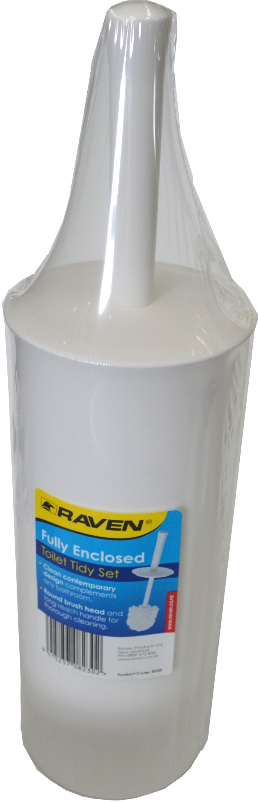 Raven Toilet Brush Tidy With Brush Enclosed Type - White #8230