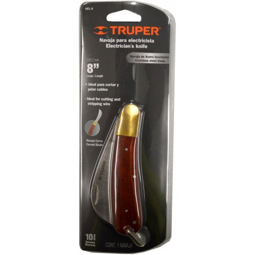 Truper Pocket Knife Curved Blade Electrician-Docking