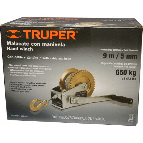 Truper Trailer Winch 650kg