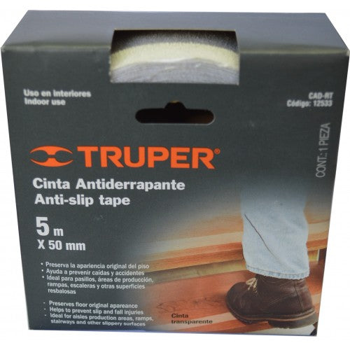 Truper Non-Slip Tape - Clear 50mm x 5m