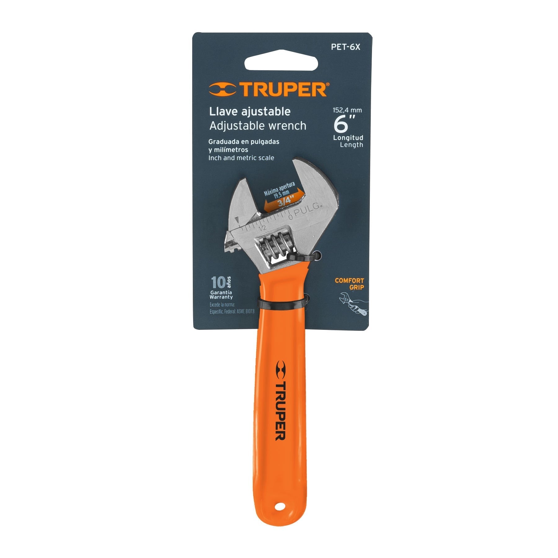 Truper Adjustable Wrench Professional - 150mm