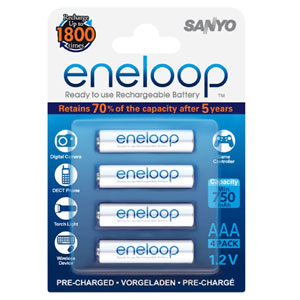 Panasonic Eneloop 750Mah 1.2V Rechargeable Aaa Battery 4Pk