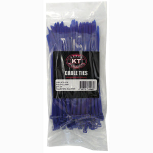 200 X 4.8mm Nylon Cable Tie-Blue - 100Pc