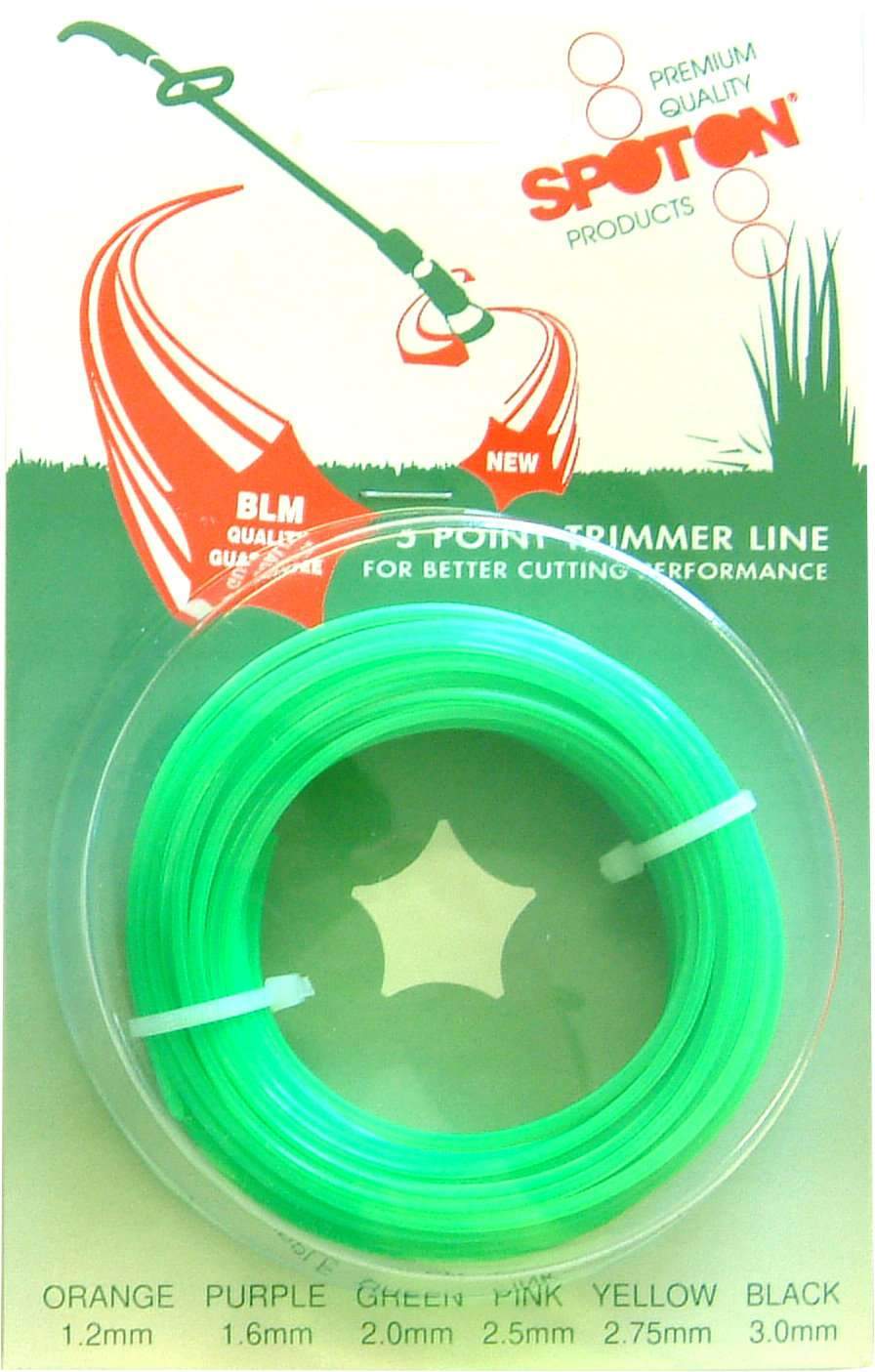 Spot-On Weed Trimmer Line - Green 15m 2mm