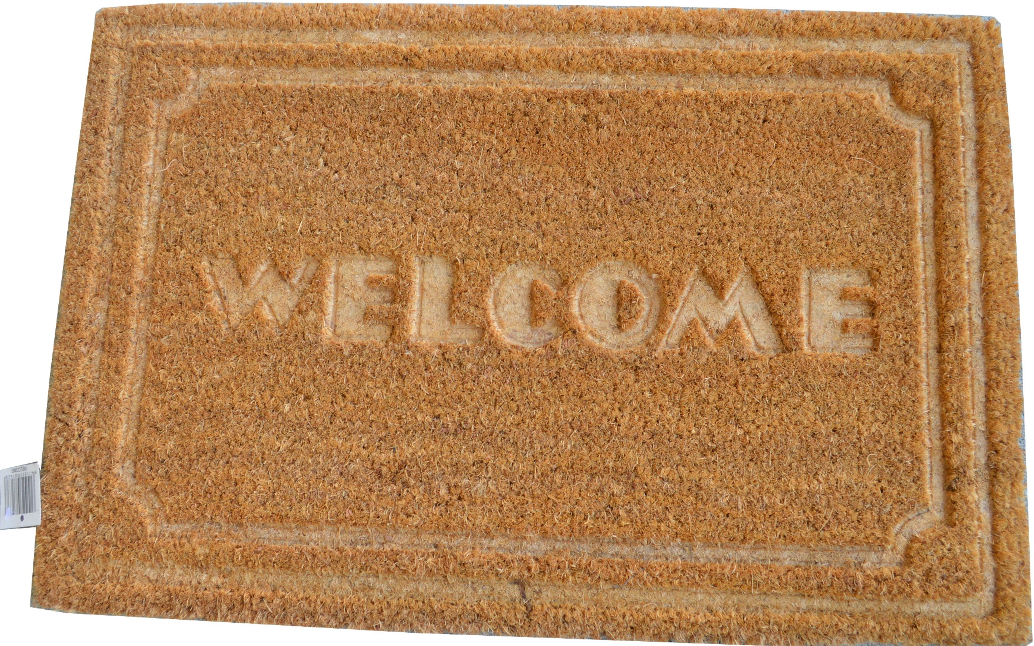 Xcel Door Mat - Coir Welcome 600mm x 400mm