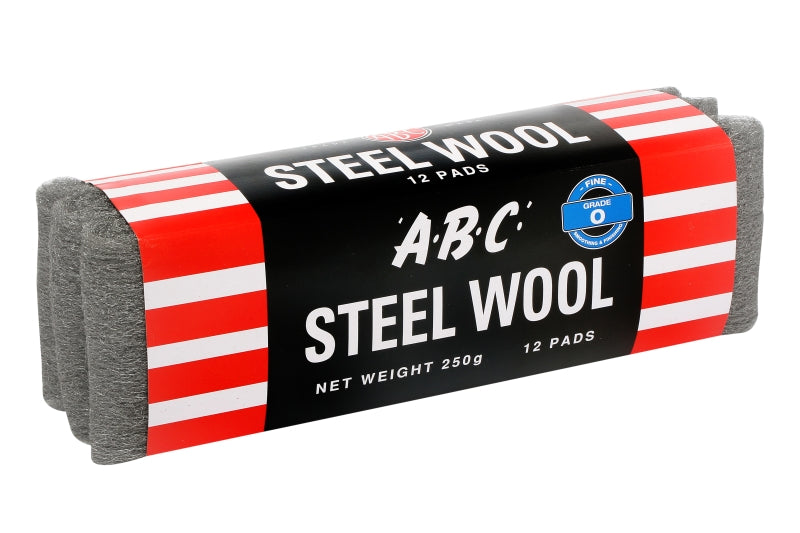 ABC Steel Wool Pads - 12-pce Fine