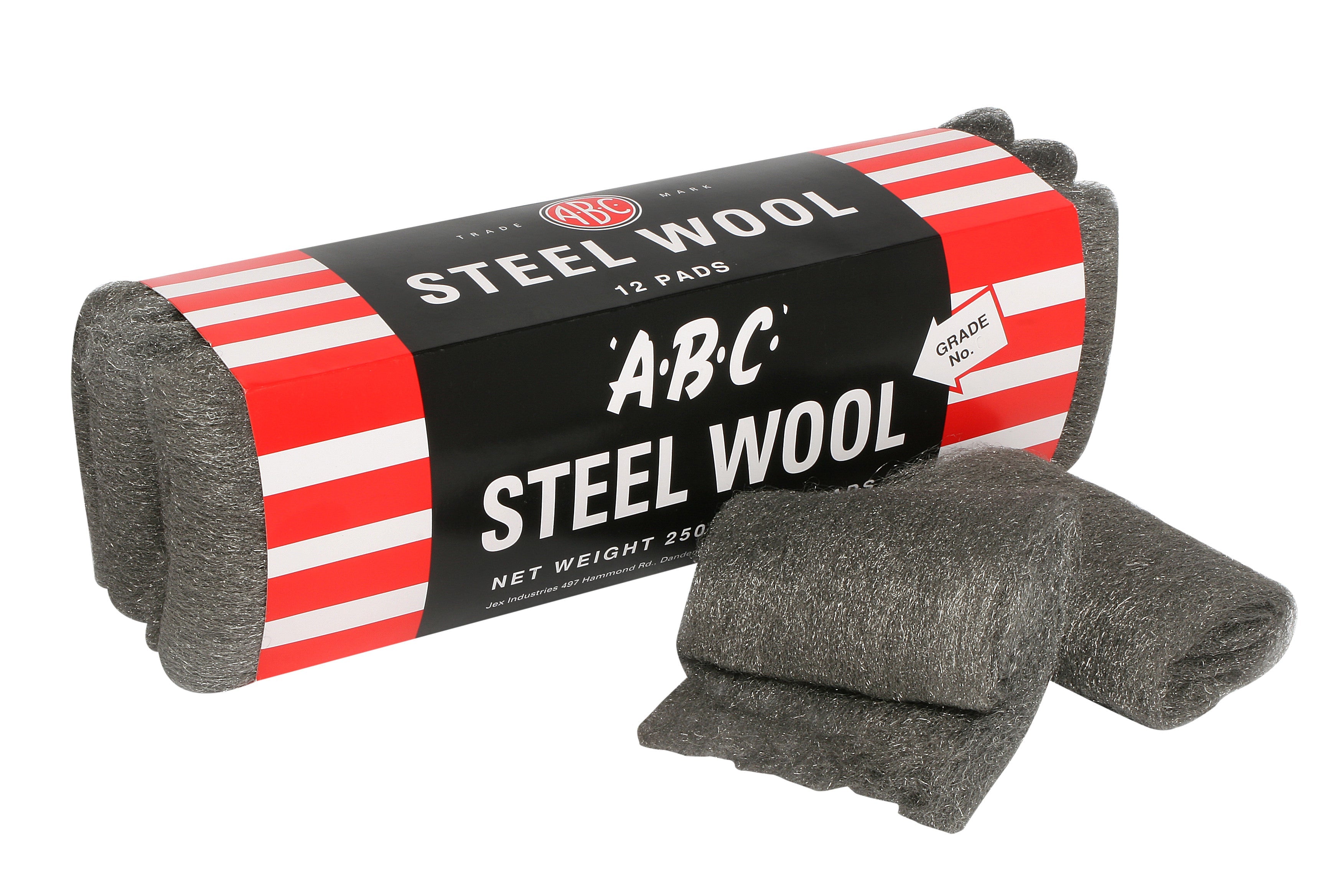 ABC Steel Wool Pads - 12-pce Medium