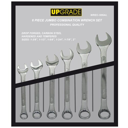 Upgrade 1253W Combination Wrench Set 1.3/8-2 in 6pc