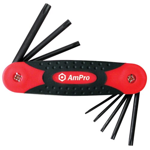 AmPro Folding Hex Key Set 7pc 1/16 in -7/32 in